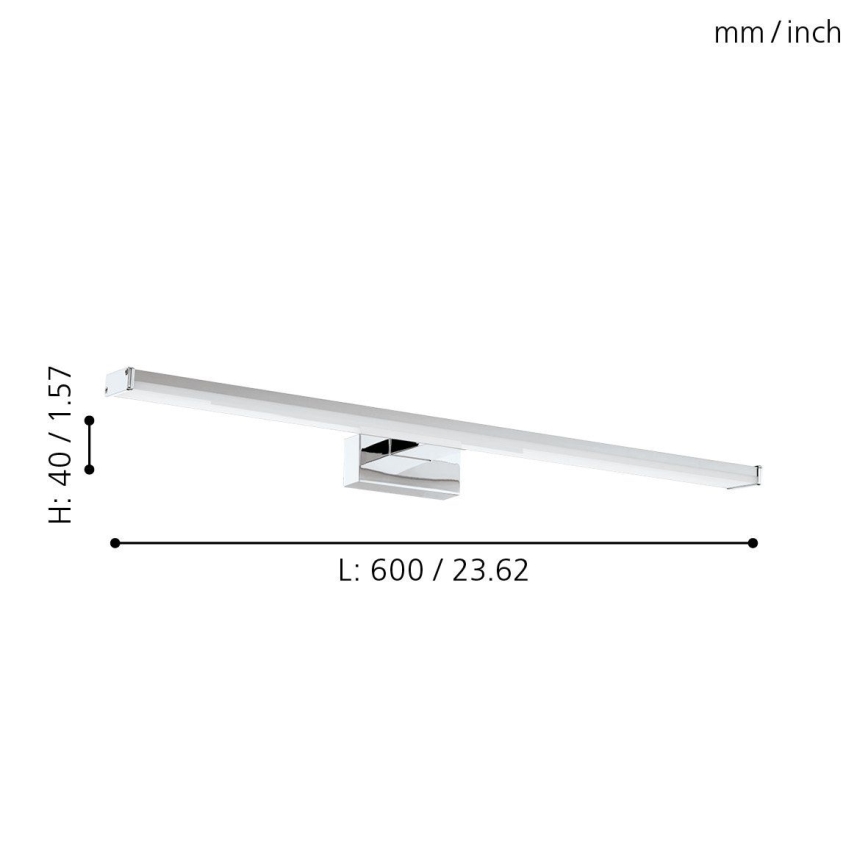 Eglo 79533 - LED spejllampe til badeværelse SARNOR LED/11W/230V 60 cm IP44 skinnende krom