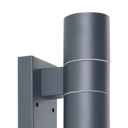 Eglo 79545- LED Udendørs væglampe med sensor ARAPONGAS 2xGU10/2,8W/230V IP44 sort