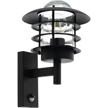 Eglo 79555 - Udendørs væglampe med sensor ZAMALENA 1xE27/60W/230V IP44