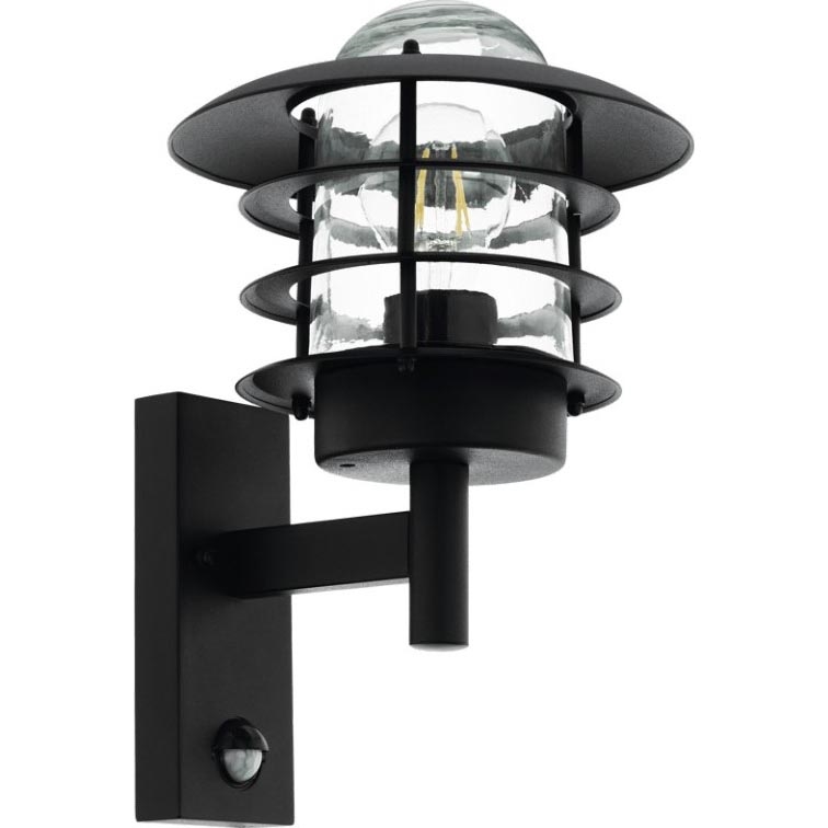 Eglo 79555 - Udendørs væglampe med sensor ZAMALENA 1xE27/60W/230V IP44