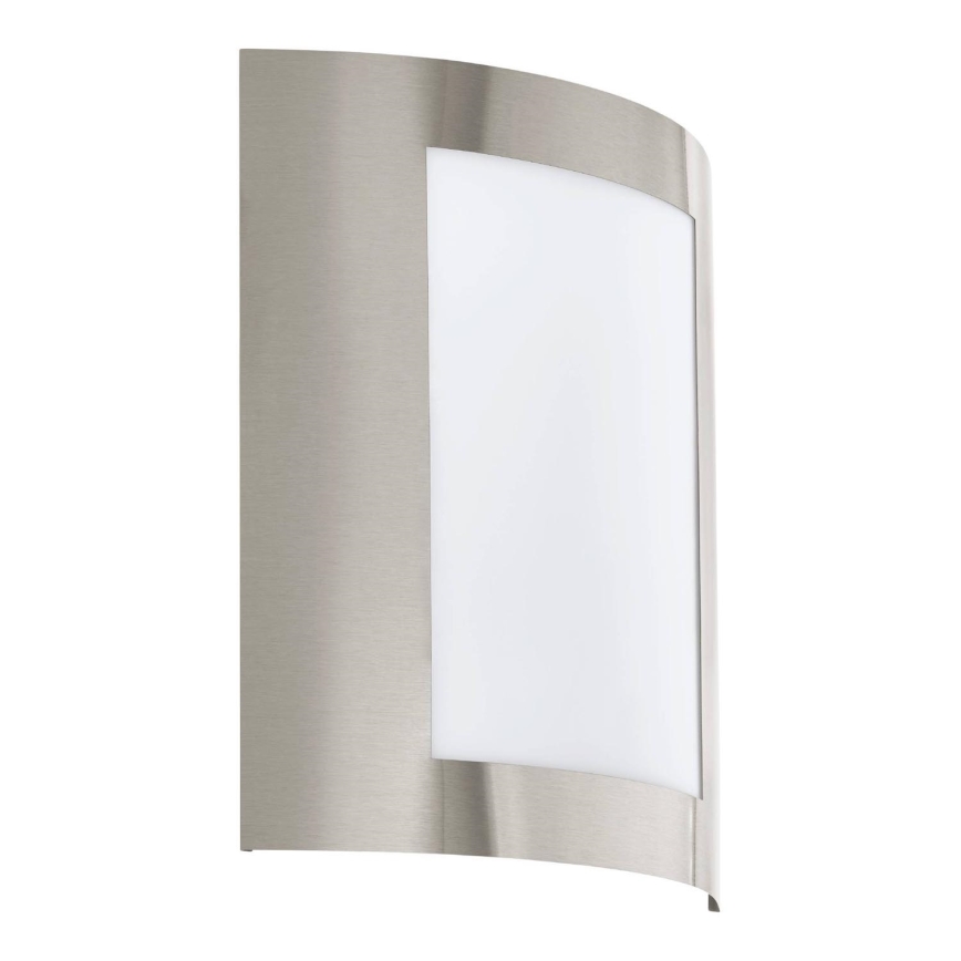 Eglo 79592 - Udendørs væglampe FIDELIDAD 1xE27/60W/230V IP44 mat krom