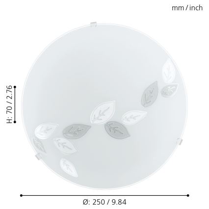 Eglo - Loftlampe 1xE27/25W/230V