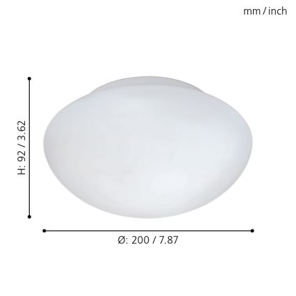 Eglo - Loftlampe 1xE27/60W/230V