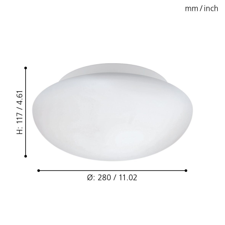 Eglo - Loftlampe 1xE27/60W/230V