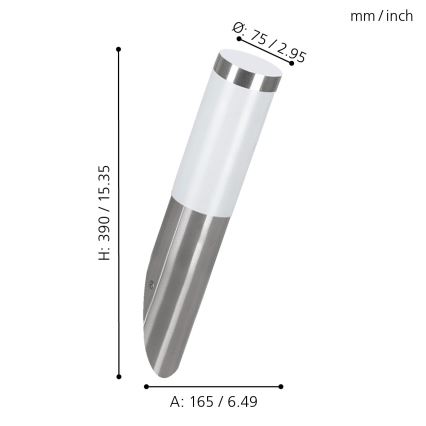 Eglo - Udendørs væglys 1xE27/15W/230V IP44
