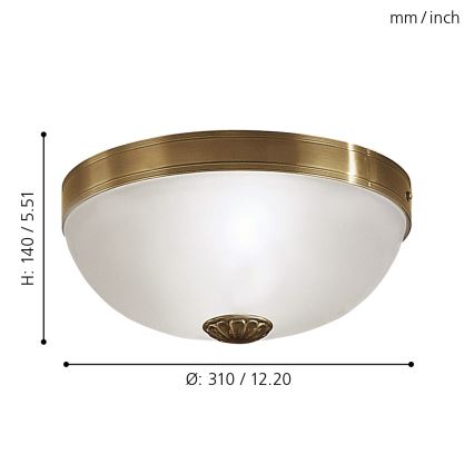 Eglo - Lofts lys  2xE27/60W/230V