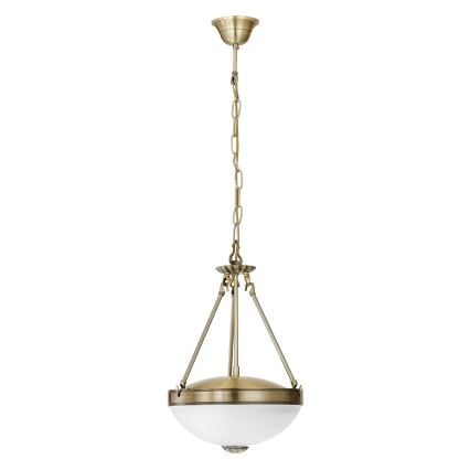EGLO - Pendel med kædeophæng 2xE27/60W/230V bronze
