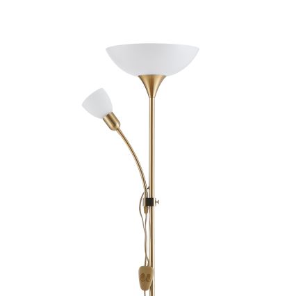 EGLO - Gulvlampe 1xE27/60W + 1xE14/25W i guld