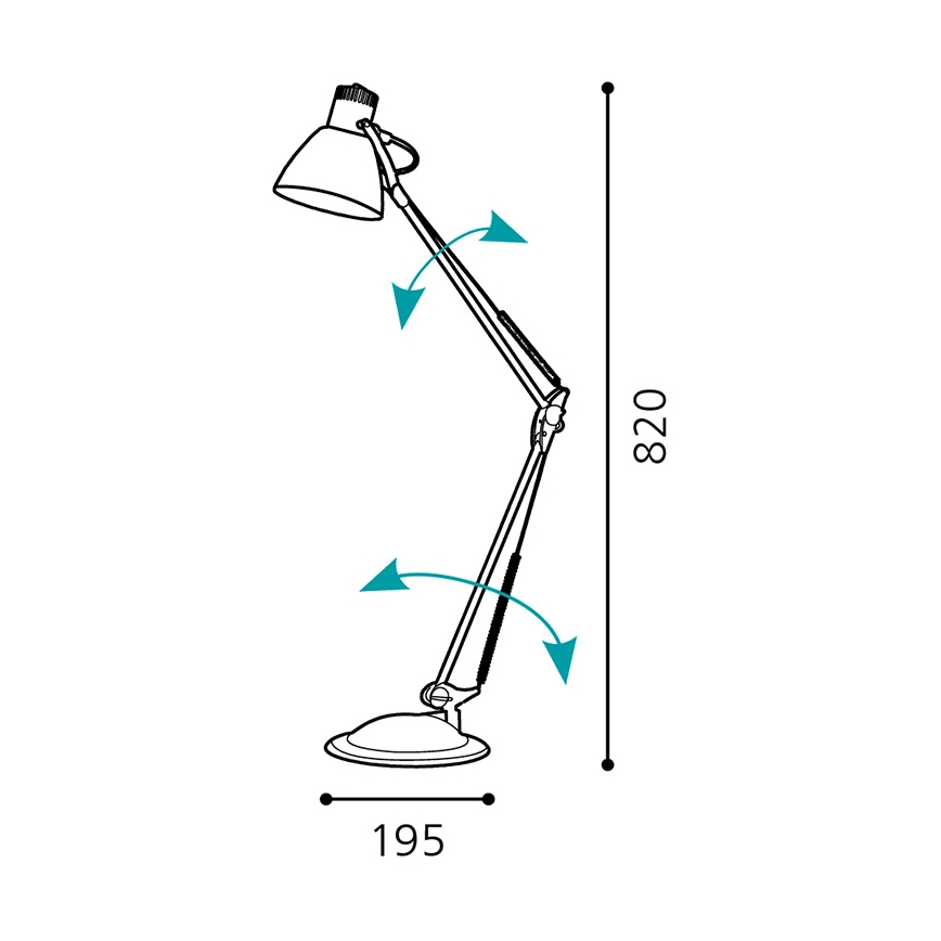 Eglo 82939 - Bordlampe TIME 1xE27/60W/230V