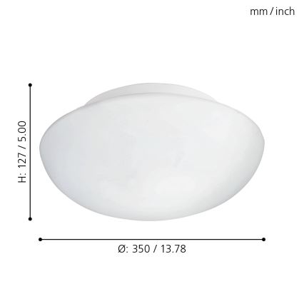 Eglo - Loftlampe 2xE27/60W/230V