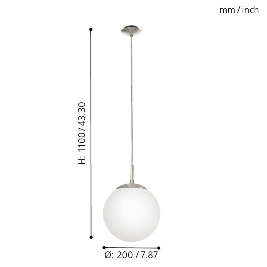 EGLO - Pendel 1xE27/60W/230V diameter 20 cm