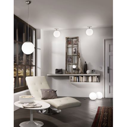 EGLO - Pendel 1xE27/60W/230V diameter 25 cm hvid