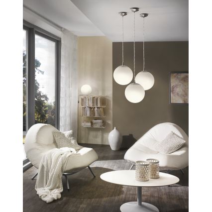 EGLO - Pendel 1xE27/60W/230V diameter 30 cm hvid