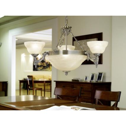 Eglo - Lysekrone 6xE14/60W/230V alabast glas