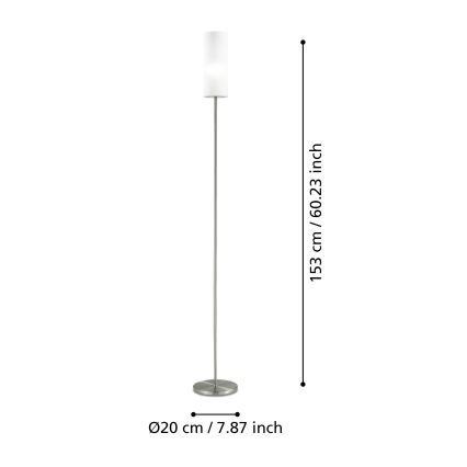 Eglo - Gulvlampe 1xE27/40W hvid