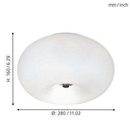 EGLO - Loftlampe OPTICA 2xE27/60W diameter 28 cm
