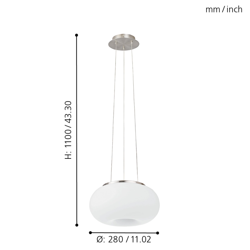 EGLO - Pendel OPTICA 2xE27/60W diameter 28 cm