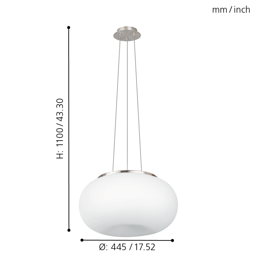 EGLO - Pendel OPTICA 2xE27/60W diameter 45 cm