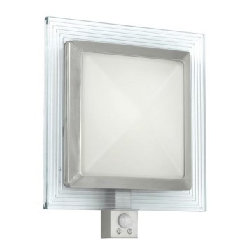 EGLO 88163 - Udendørs væglampe med sensor PALI 1xE27/15W + 1xLED/1,28W IP44