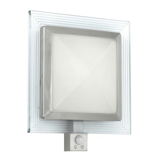 EGLO 88163 - Udendørs væglampe med sensor PALI 1xE27/15W + 1xLED/1,28W IP44