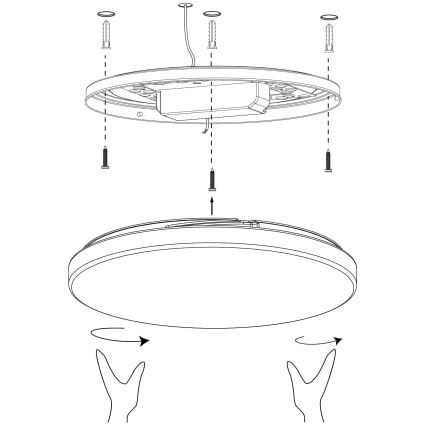 Eglo - LED loftlampe dæmpbar LED/19,2W/230V 2700-6500K ZigBee