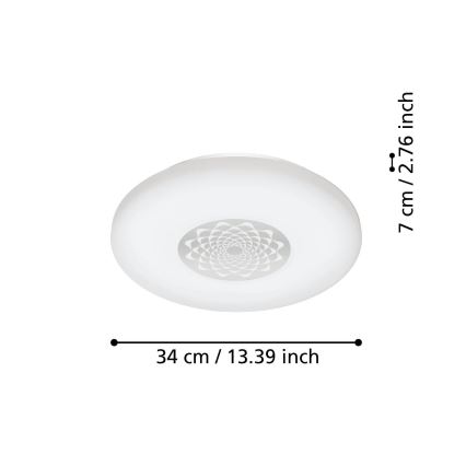 Eglo - LED dæmpbar loftlampe LED/15,6W/230V 2700-6500K