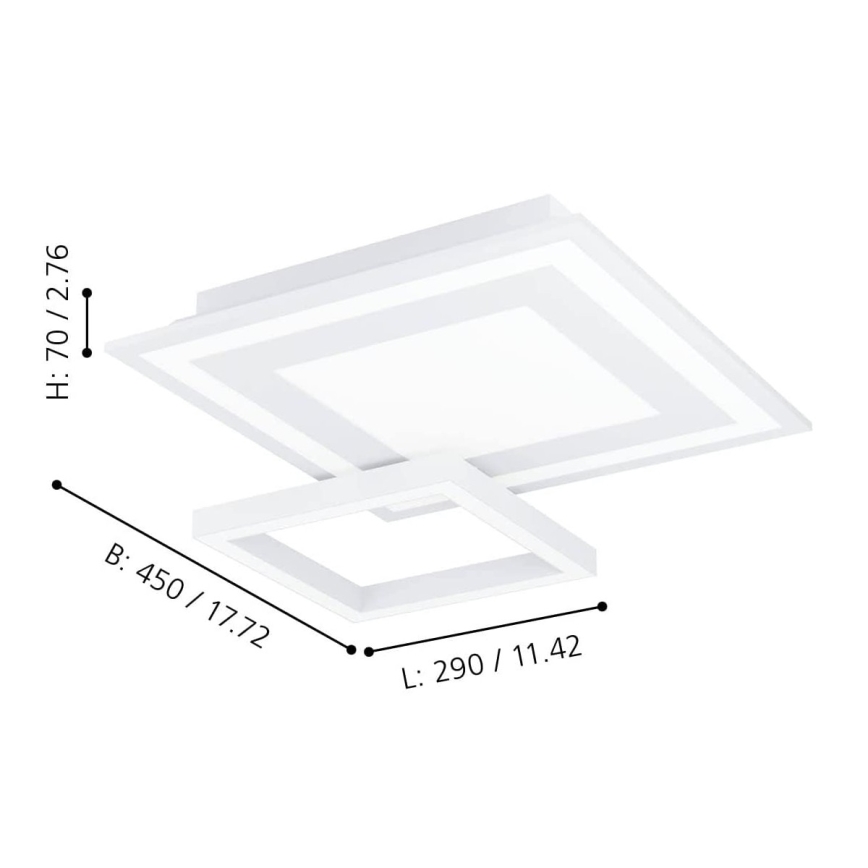 Eglo - LED loftlampe dæmpbar RGBW-farver LED/21,6W/230V ZigBee
