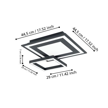 Eglo - LED loftlampe dæmpbar RGBW-farver LED/21,6W/230V ZigBee