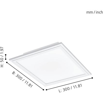 Eglo - LED loftlampe dæmpbar LED/15,3W/230V hvid ZigBee