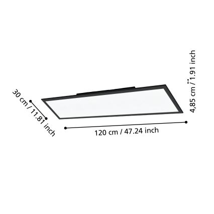 Eglo - LED loftlampe dæmpbar LED/33,5W/230V sort ZigBee
