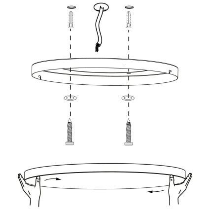 Eglo - LED loftlampe dæmpbar RGBW-farver LED/22,4W/230V ZigBee