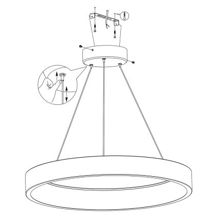 Eglo - LED pendel dæmpbar RGBW-farver LED/26W/230V ZigBee