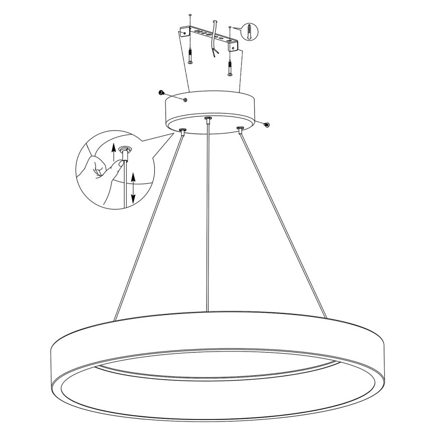 Eglo - LED pendel dæmpbar RGBW-farver LED/26W/230V ZigBee