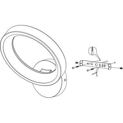 Eglo - LED væglampe dæmpbar RGBW-farver LED/16W/230V ZigBee