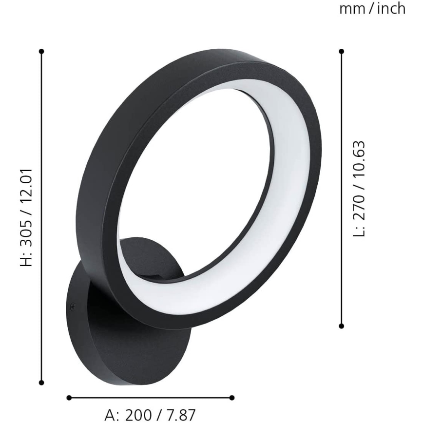 Eglo - LED væglampe dæmpbar RGBW-farver LED/16W/230V ZigBee