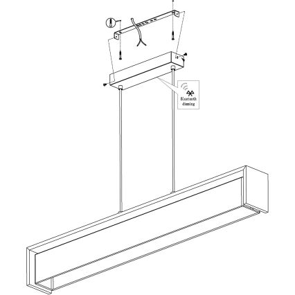 Eglo - LED pendel dæmpbar RGBW-farver LED/33,6W/230V ZigBee