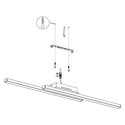 Eglo - LED loftlampe dæmpbar RGBW-farver LED/32W/230V sort ZigBee