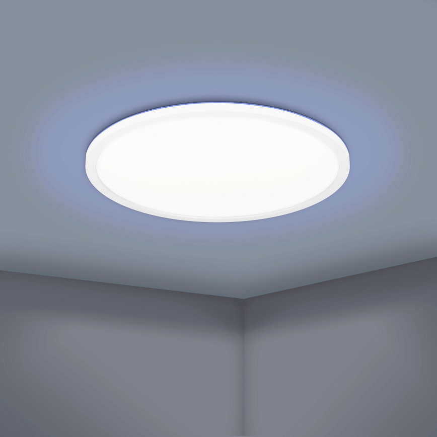 Eglo 900086 - LED loftlampe m. RGBW-farver dæmpbar ROVITO-Z LED/14,6W/230V 2700-6500K diameter 29,5 cm hvid