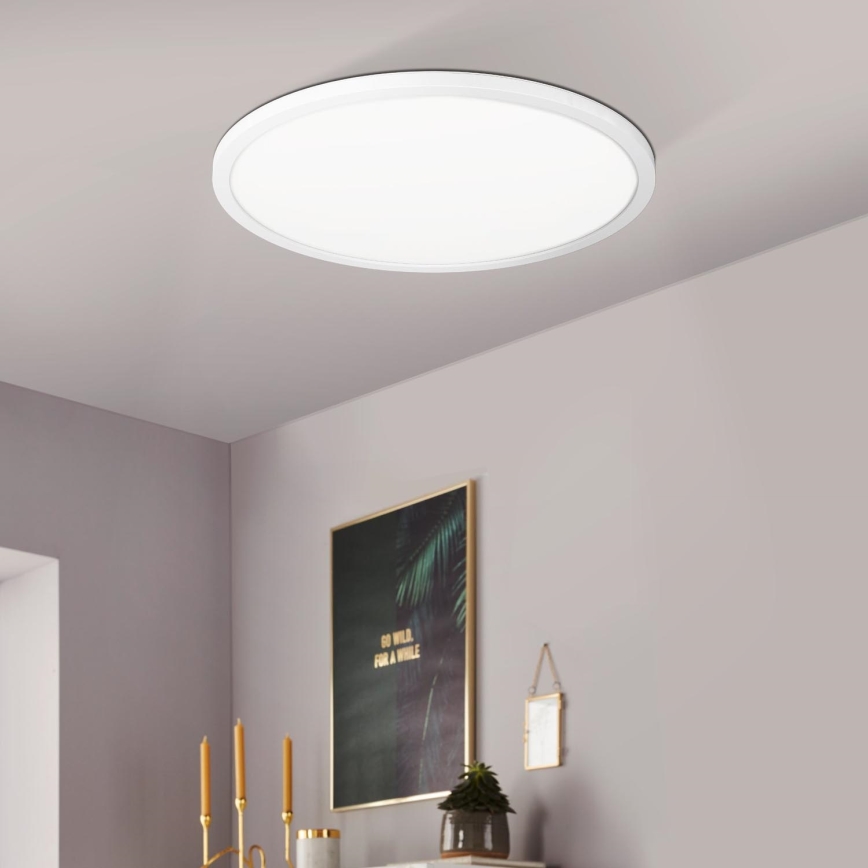 Eglo 900086 - LED loftlampe m. RGBW-farver dæmpbar ROVITO-Z LED/14,6W/230V 2700-6500K diameter 29,5 cm hvid