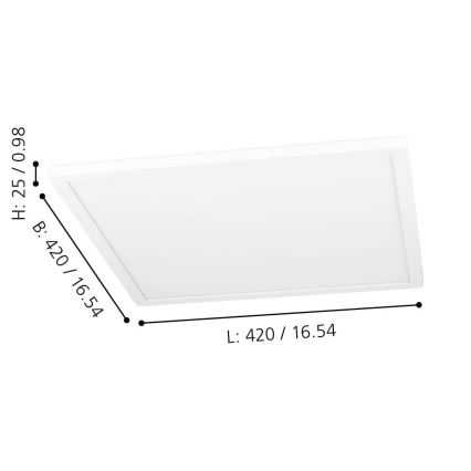 Eglo - LED loftlampe dæmpbar RGBW-farver LED/16,5W/230V hvid ZigBee