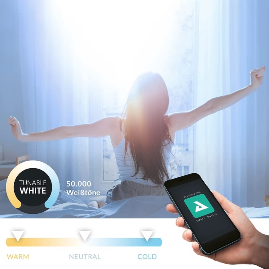 Eglo - LED-dæmpbar badeværelseslampe LED/5,4W/230V IP44 ZigBee Ø 11,7 cm