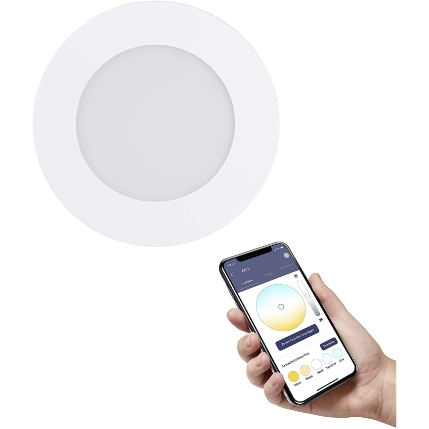 Eglo - LED-dæmpbar badeværelseslampe LED/5,4W/230V IP44 ZigBee Ø 11,7 cm