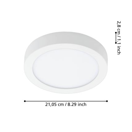 Eglo - LED loftlampe til badeværelse dæmpbar LED/16,5W/230V 2700-6500K IP44 ZigBee