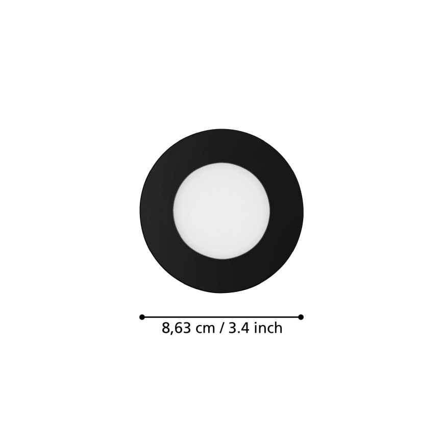 Eglo - Sæt med 3 dæmpbare LED-badeværelsesarmaturer FUEVA-Z LED/2,8 W/230 V IP44 Ø 8,5 cm