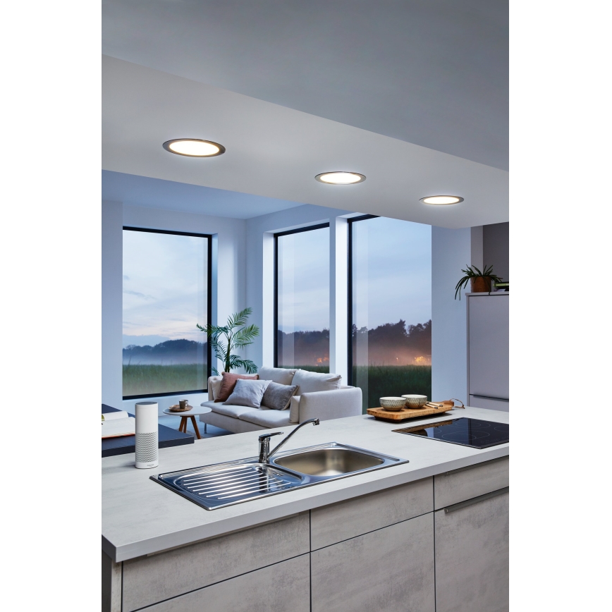 Eglo - Dæmpbar LED indbygningsspot til badeværelse LED/10,5W/230V 2700-6500K IP44 ZigBee Ø 16,5 cm