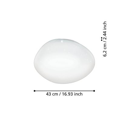 Eglo - LED RGBW Dæmpbar loftlampe LED/21,6W/230V Ø 43 cm