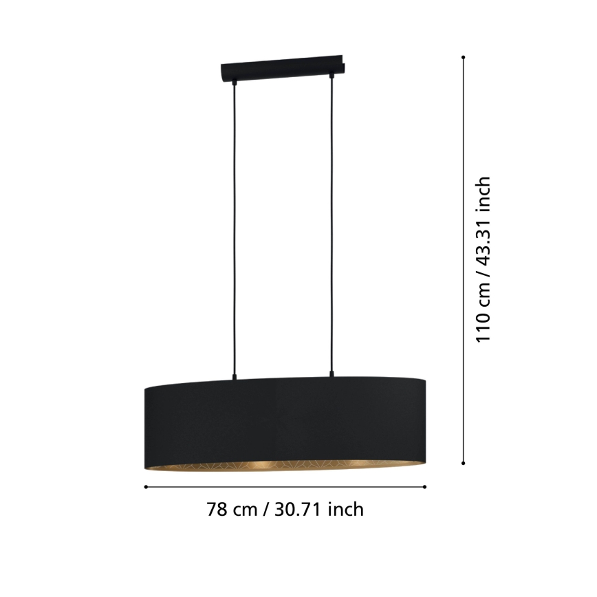 Eglo - Pendel 2xE27/40W/230V