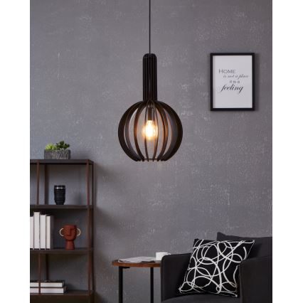 Eglo - Pendel 1xE27/40W/230V diameter 31 cm sort