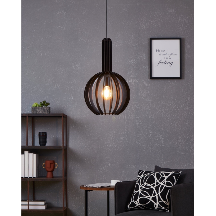 Eglo - Pendel 1xE27/40W/230V diameter 31 cm sort