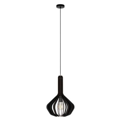 Eglo - Loftlampe på ledning 1xE27/40W/230V Ø 38 cm sort